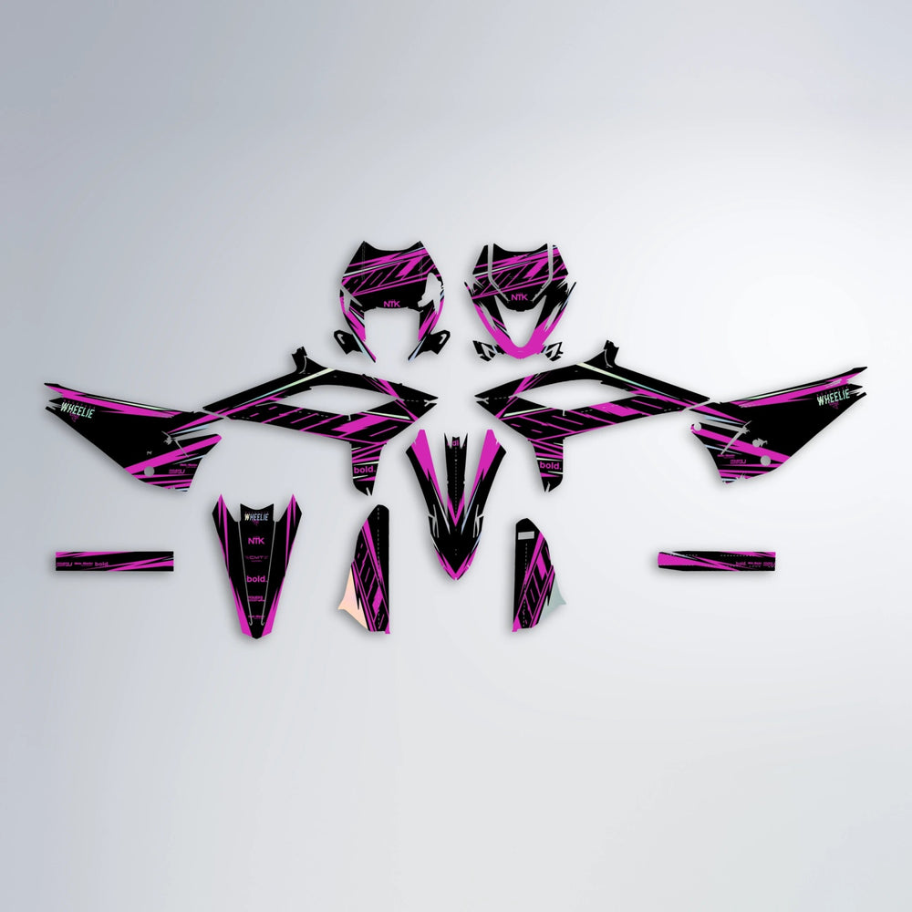 NTK V2 Beta graphics kit parts layout in Pink