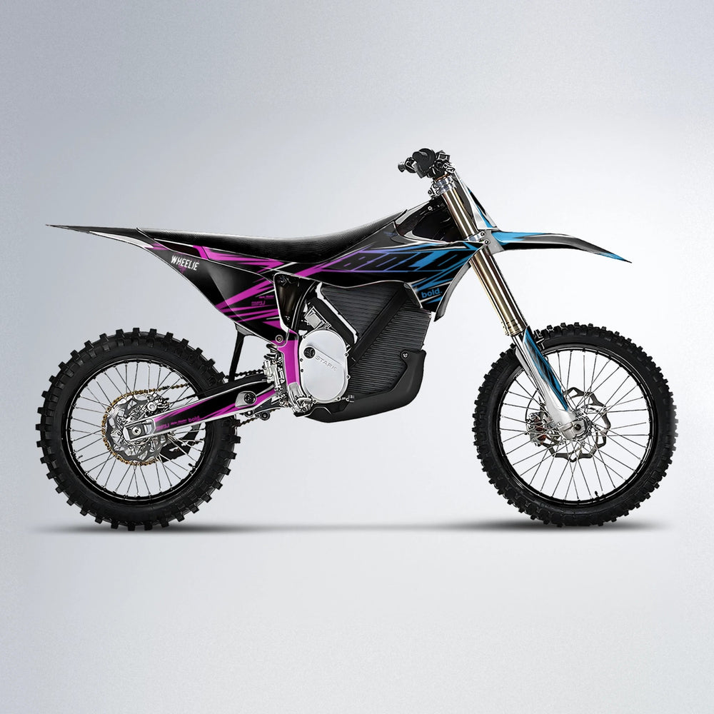 NTK V2 Stark Varg MX motocross graphics kit in Pink & Light Blue