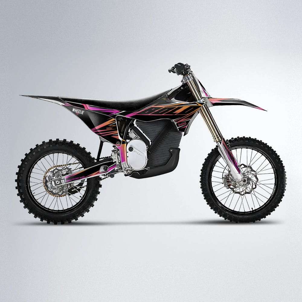 NTK V2 Stark Varg MX motocross graphics kit in Pink & Yellow