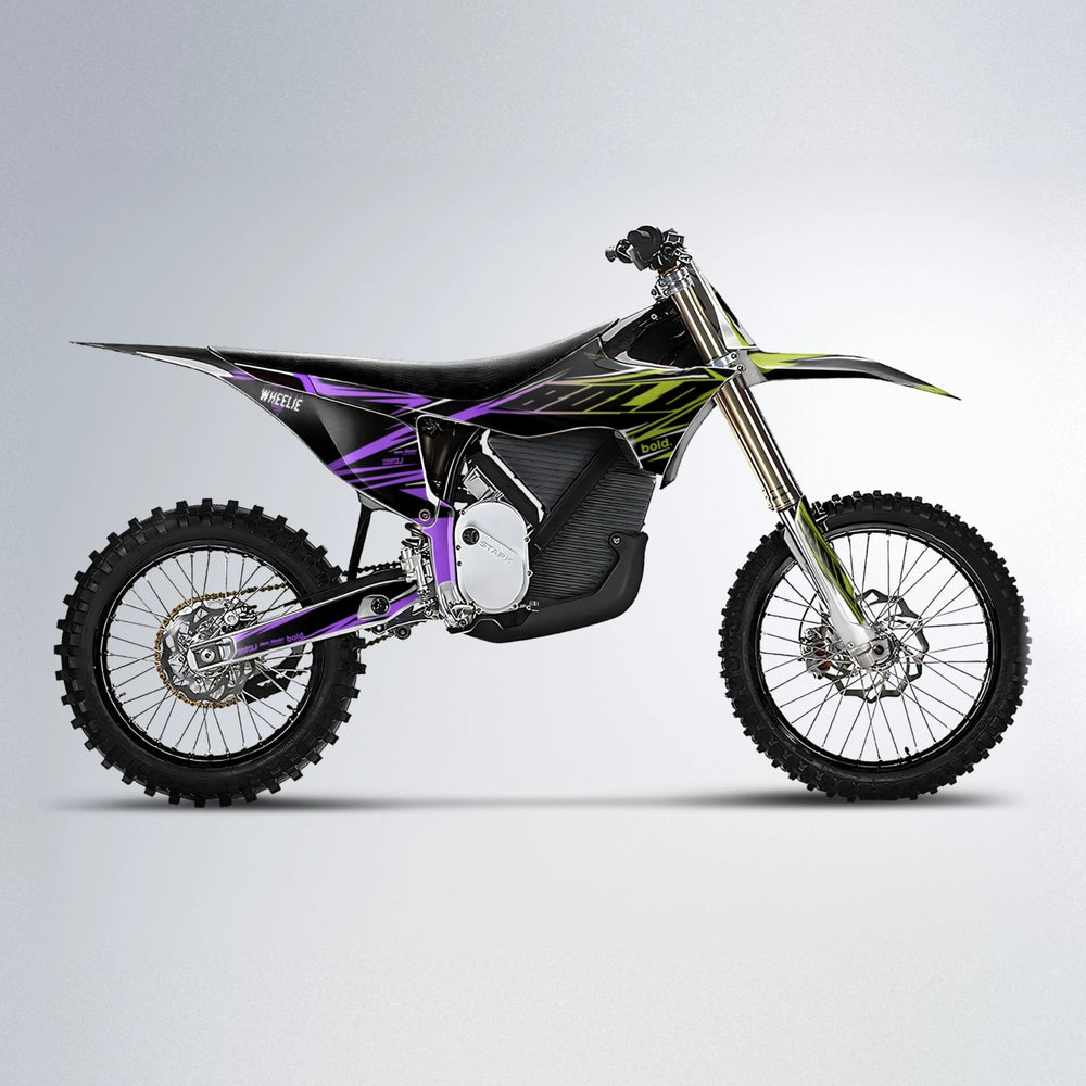 NTK V2 Stark Varg MX motocross graphics kit in Purple & Yellow
