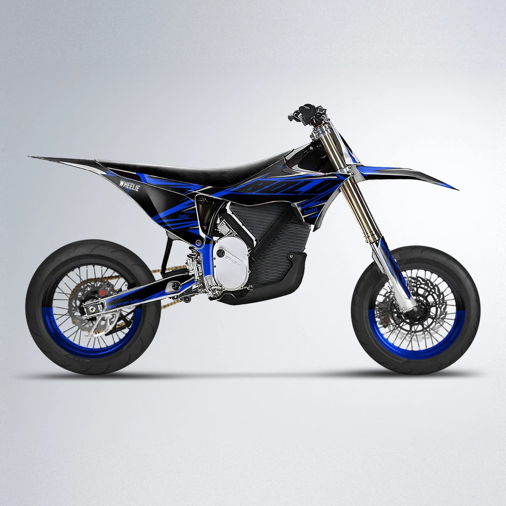 NTK V2 Stark Varg SM supermoto graphics kit in Blue