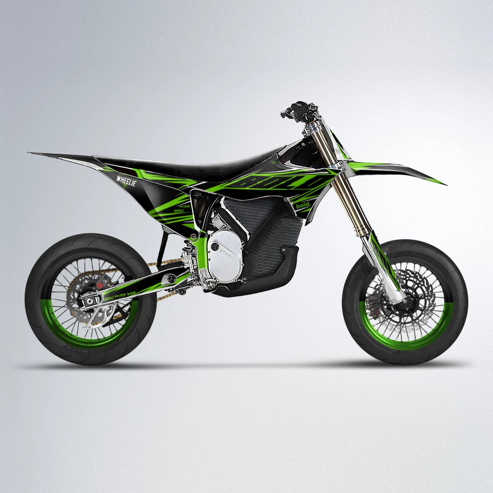 NTK V2 Stark Varg SM supermoto graphics kit in Green