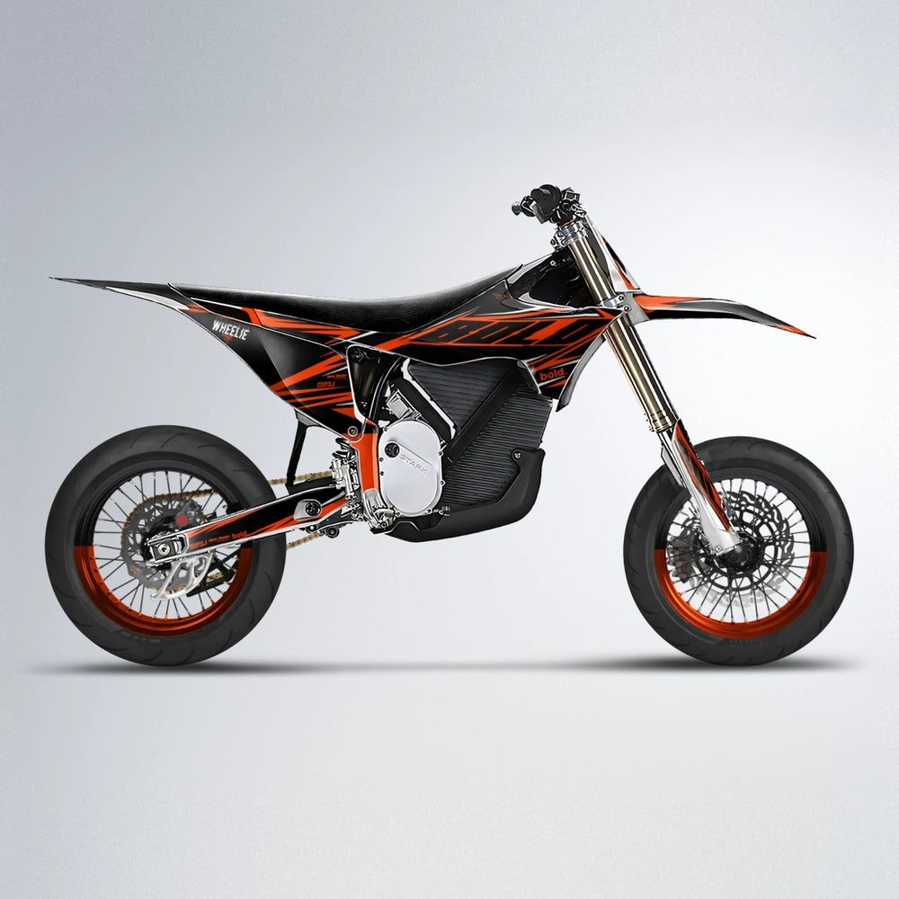 NTK V2 Stark Varg SM supermoto graphics kit in Orange