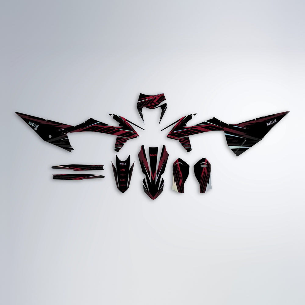 NTK V2 graphics kit parts layout in Black & Red