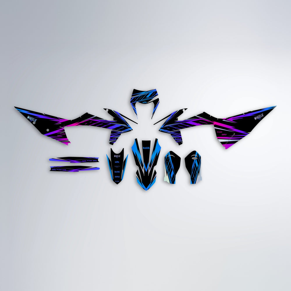 NTK V2 graphics kit parts layout in Blue Purple Fade