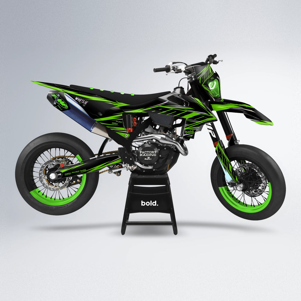 NTK V2 supermoto graphics kit in Green