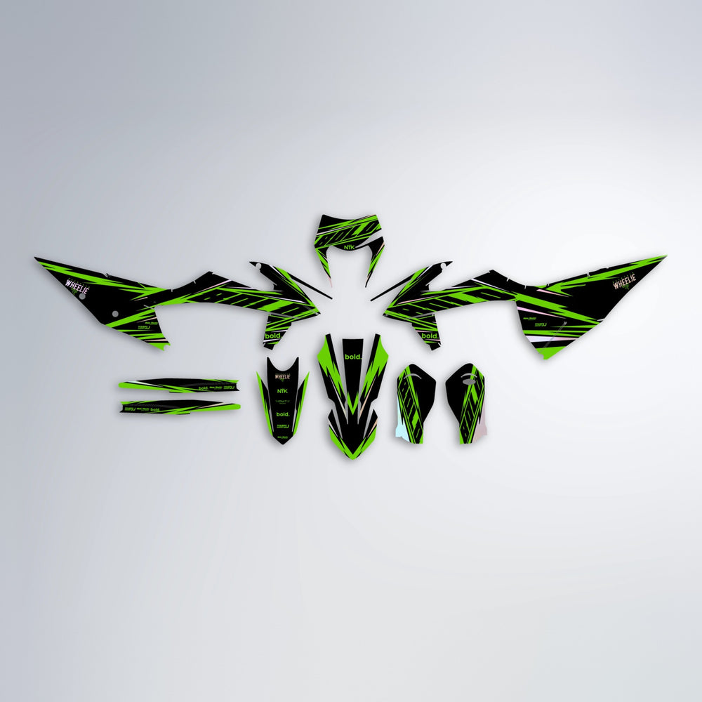 NTK V2 graphics kit parts layout in Green