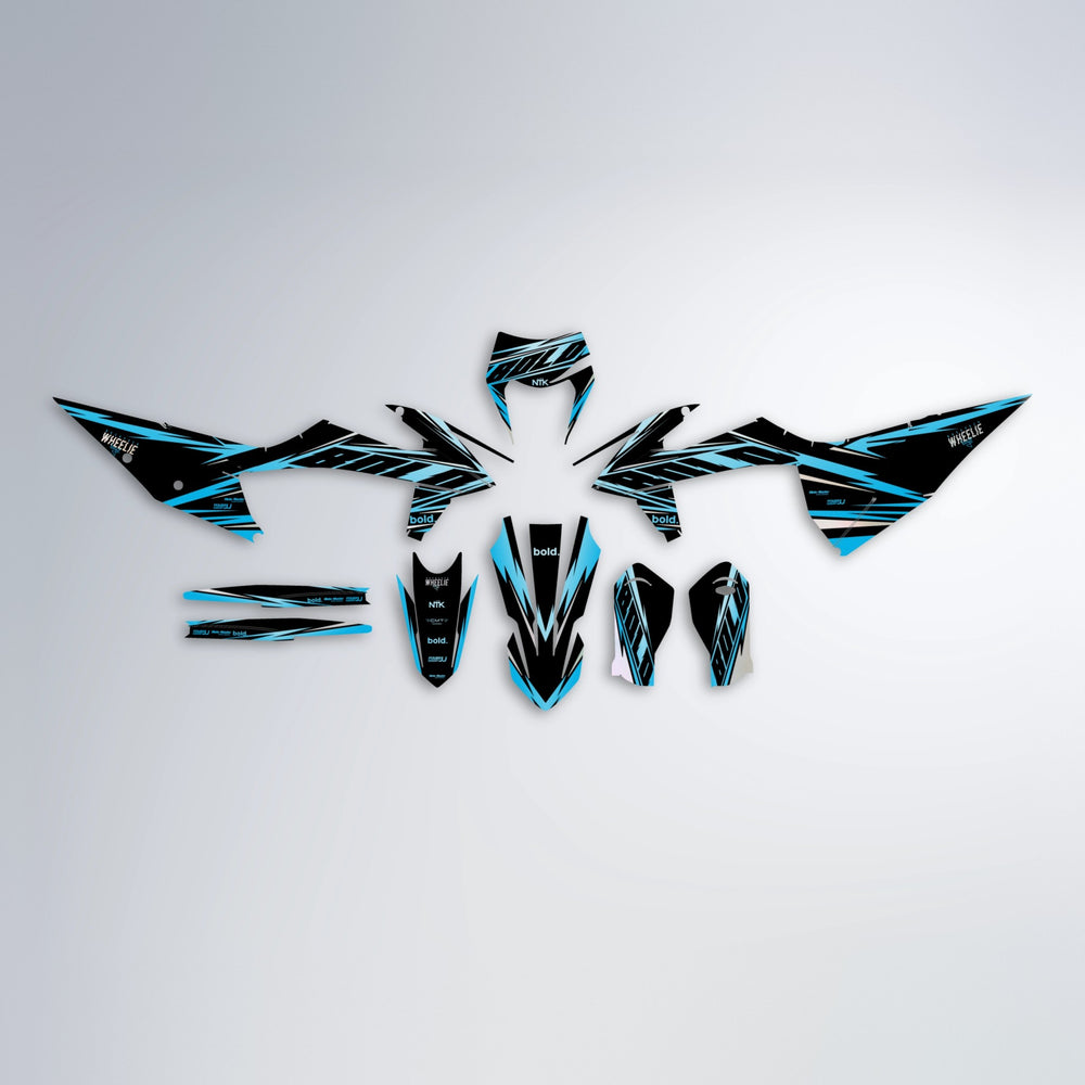 NTK V2 graphics kit parts layout in Light Blue & White