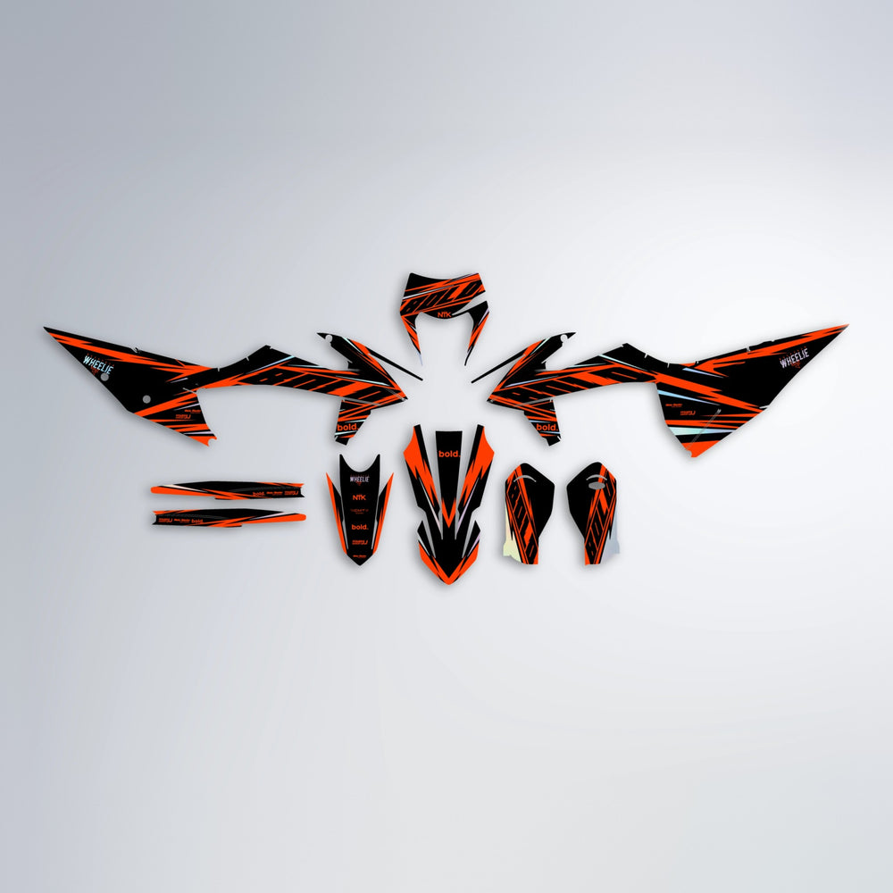 NTK V2 graphics kit parts layout in Orange