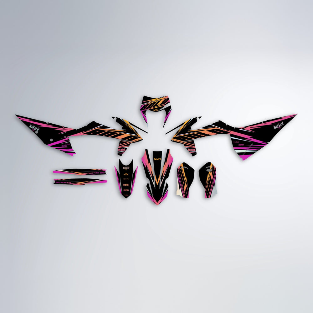 NTK V2 graphics kit parts layout in Pink & Yellow