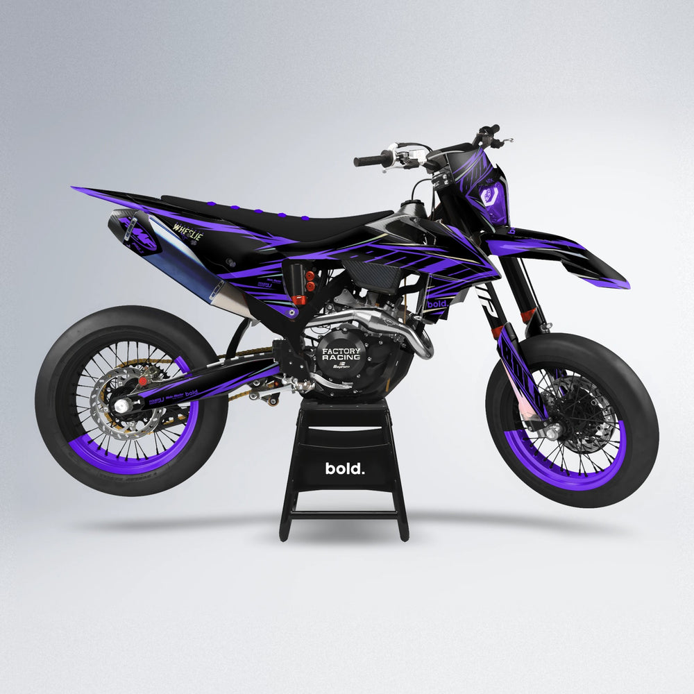 NTK V2 supermoto graphics kit in Purple