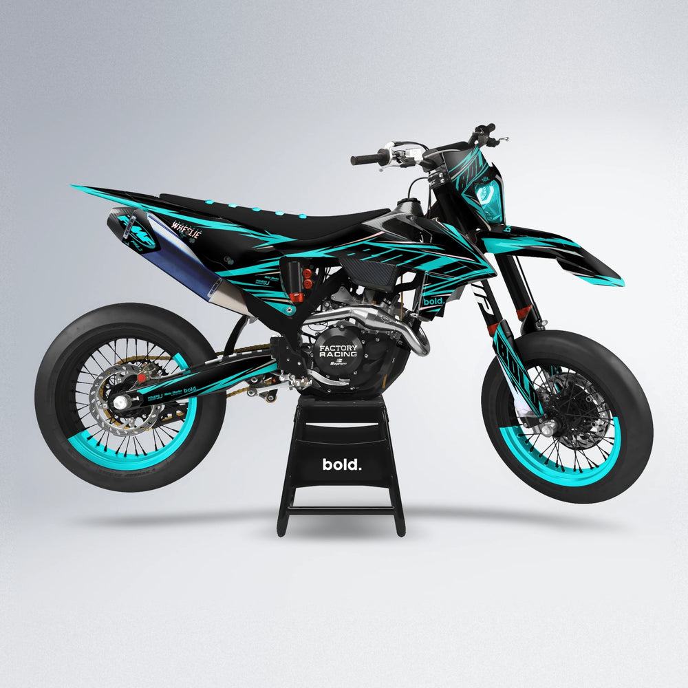 NTK V2 supermoto graphics kit in Teal