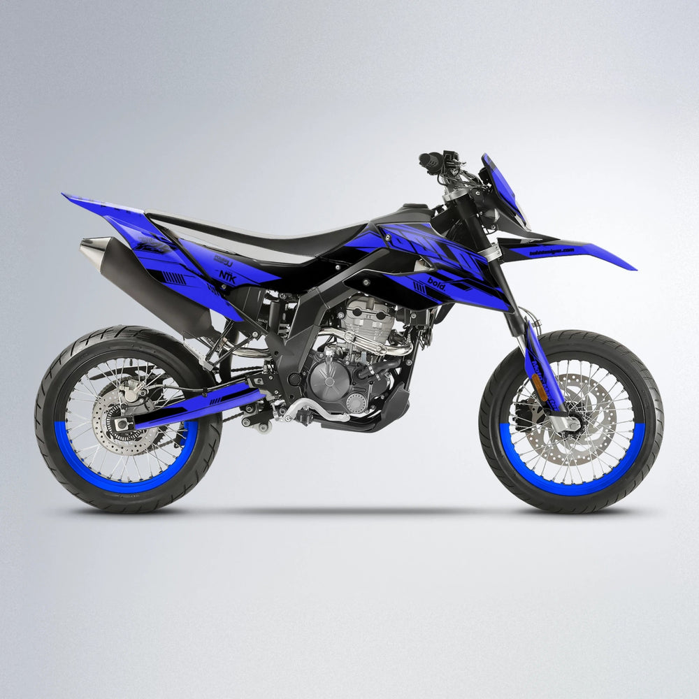 NTK V3 Aprilia SX 125 supermoto graphics kit in Blue