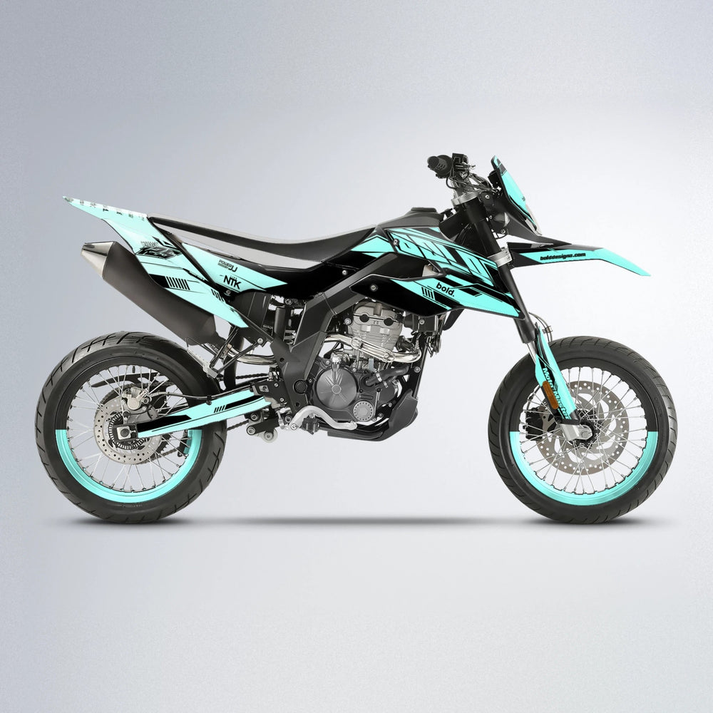NTK V3 Aprilia SX 125 supermoto graphics kit in Mint