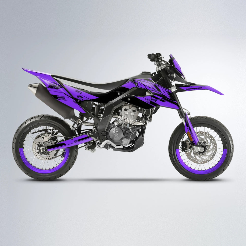 NTK V3 Aprilia SX 125 supermoto graphics kit in Purple