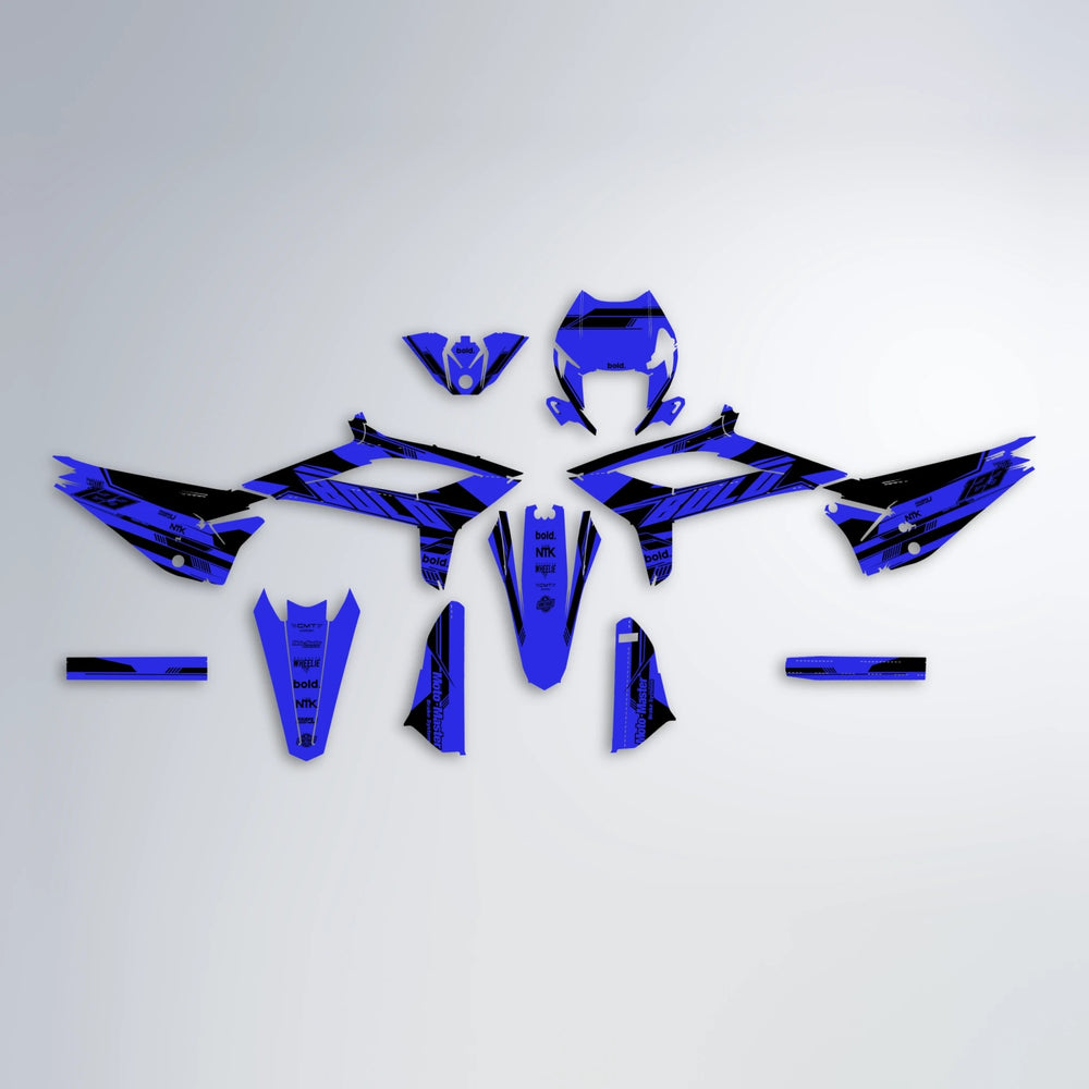 NTK V3 Beta graphics kit parts layout in Blue