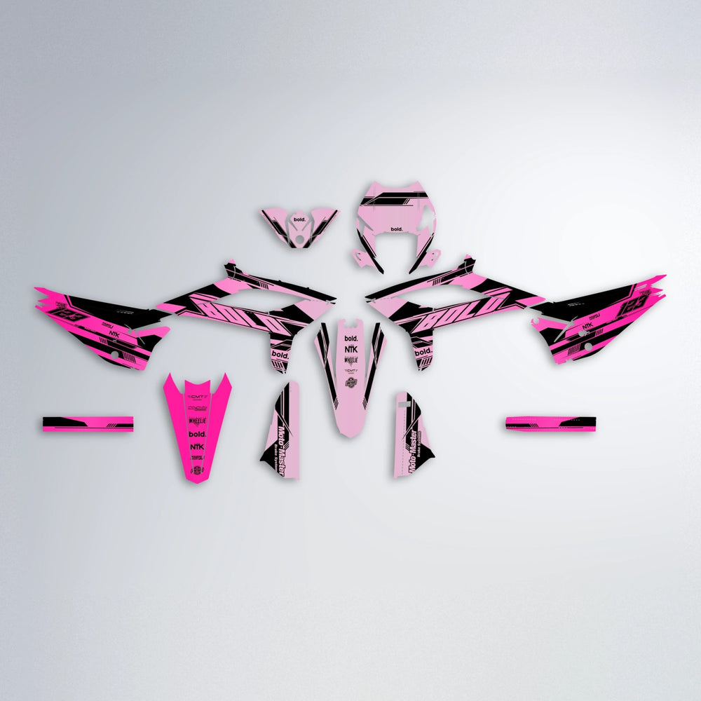 NTK V3 Beta graphics kit parts layout in Flamingo