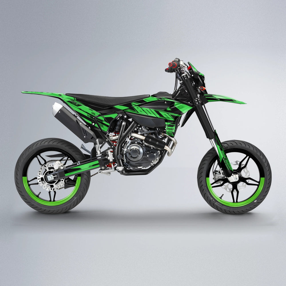 NTK V3 Beta supermoto graphics kit in Green