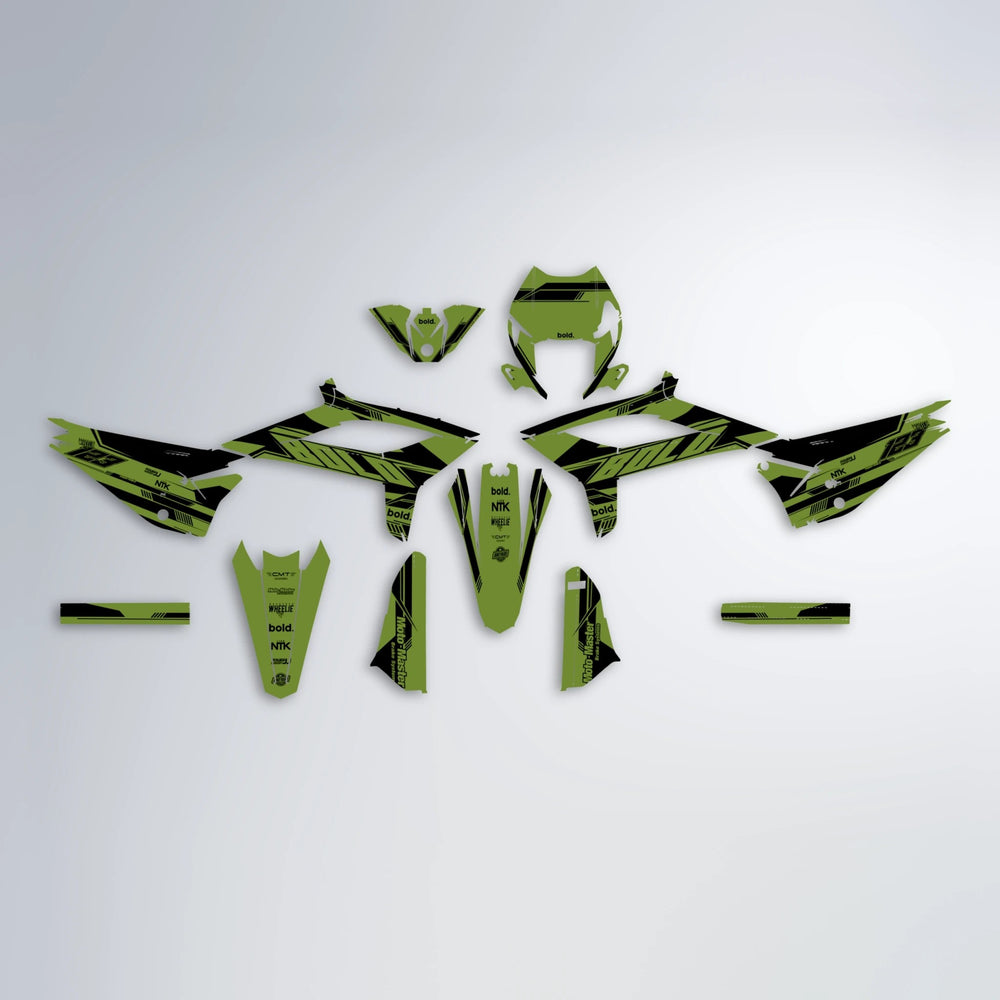 NTK V3 Beta graphics kit parts layout in Olive