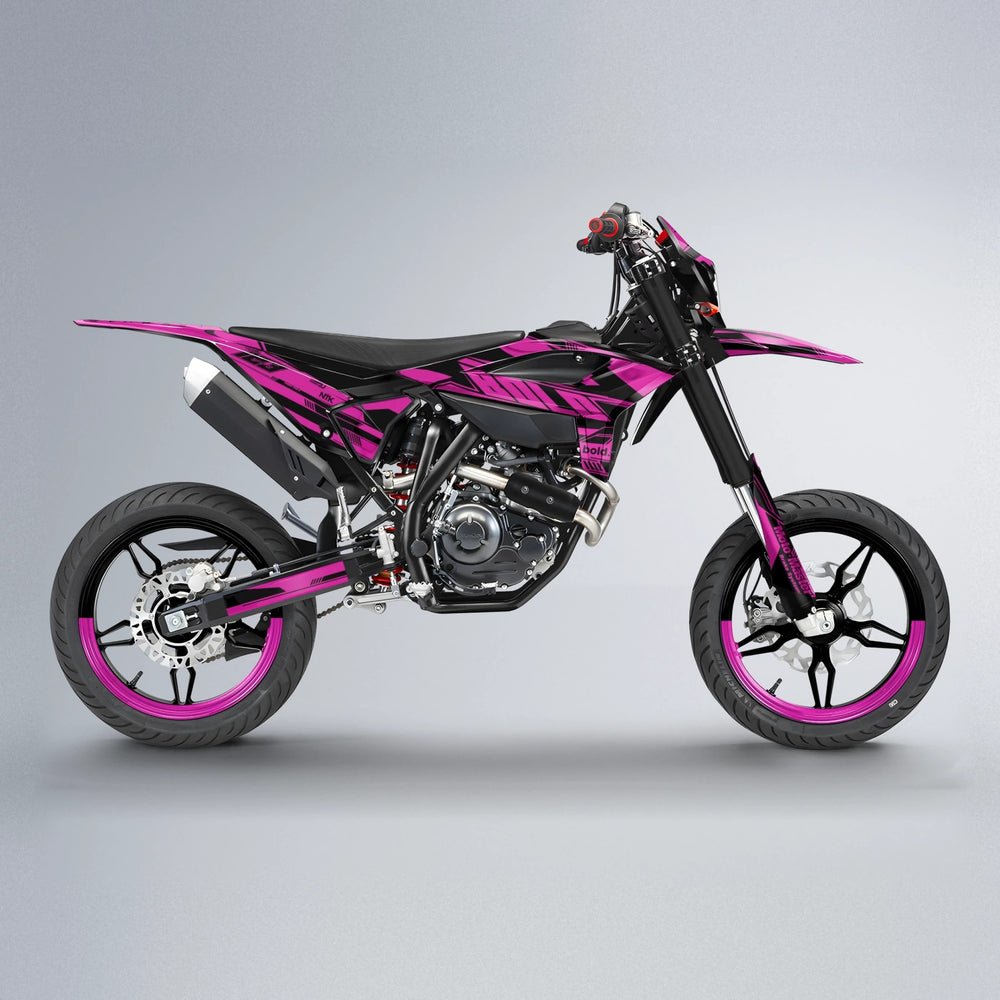 NTK V3 Beta supermoto graphics kit in Pink
