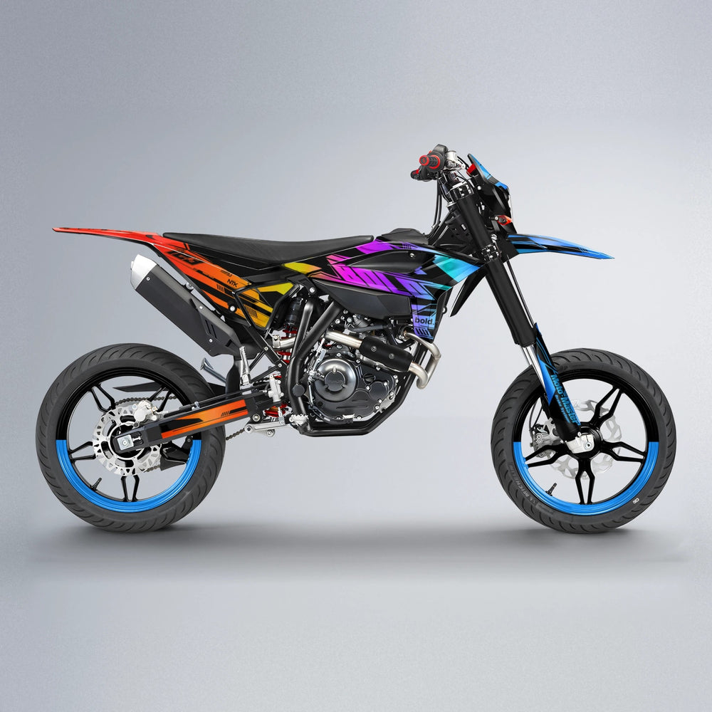 NTK V3 Beta supermoto graphics kit in Sunset Fade