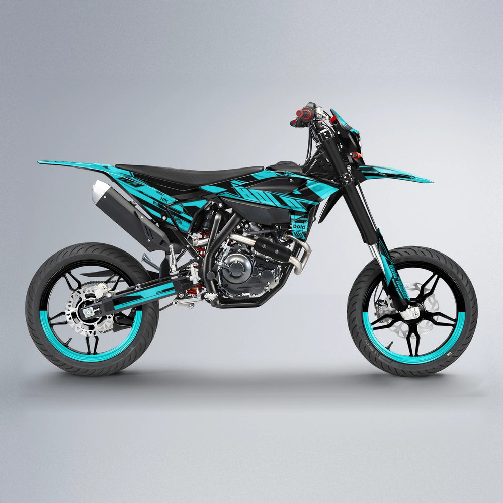 NTK V3 Beta supermoto graphics kit in Teal