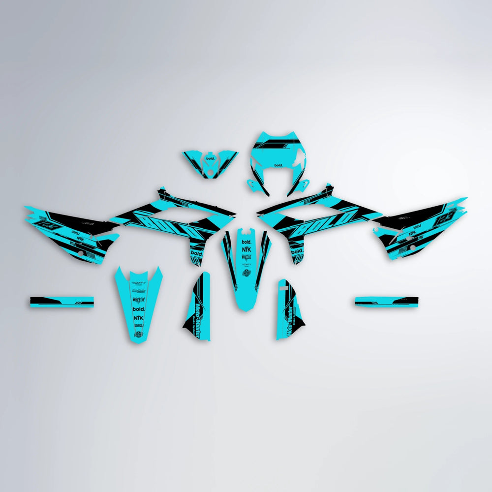 NTK V3 Beta graphics kit parts layout in Teal