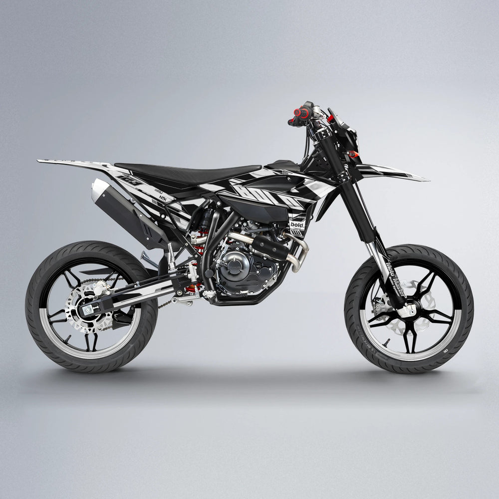 NTK V3 Beta supermoto graphics kit in White