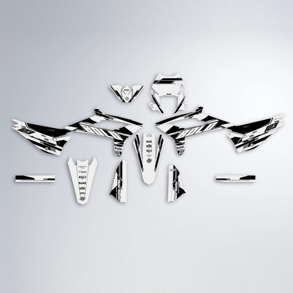 NTK V3 Beta graphics kit parts layout in White