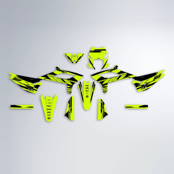 NTK V3 Beta graphics kit parts layout in Yellow