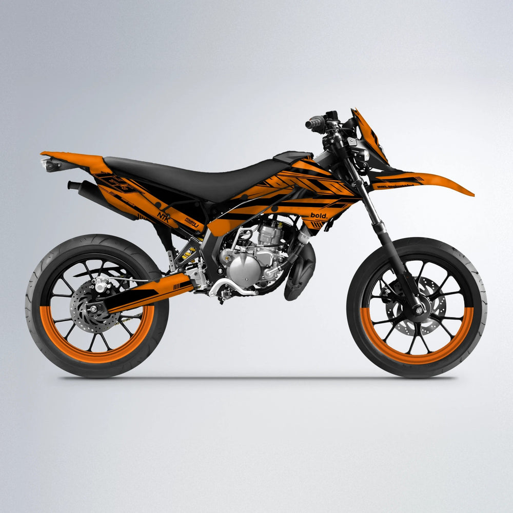 NTK V3 Derbi Senda supermoto graphics kit in Orange