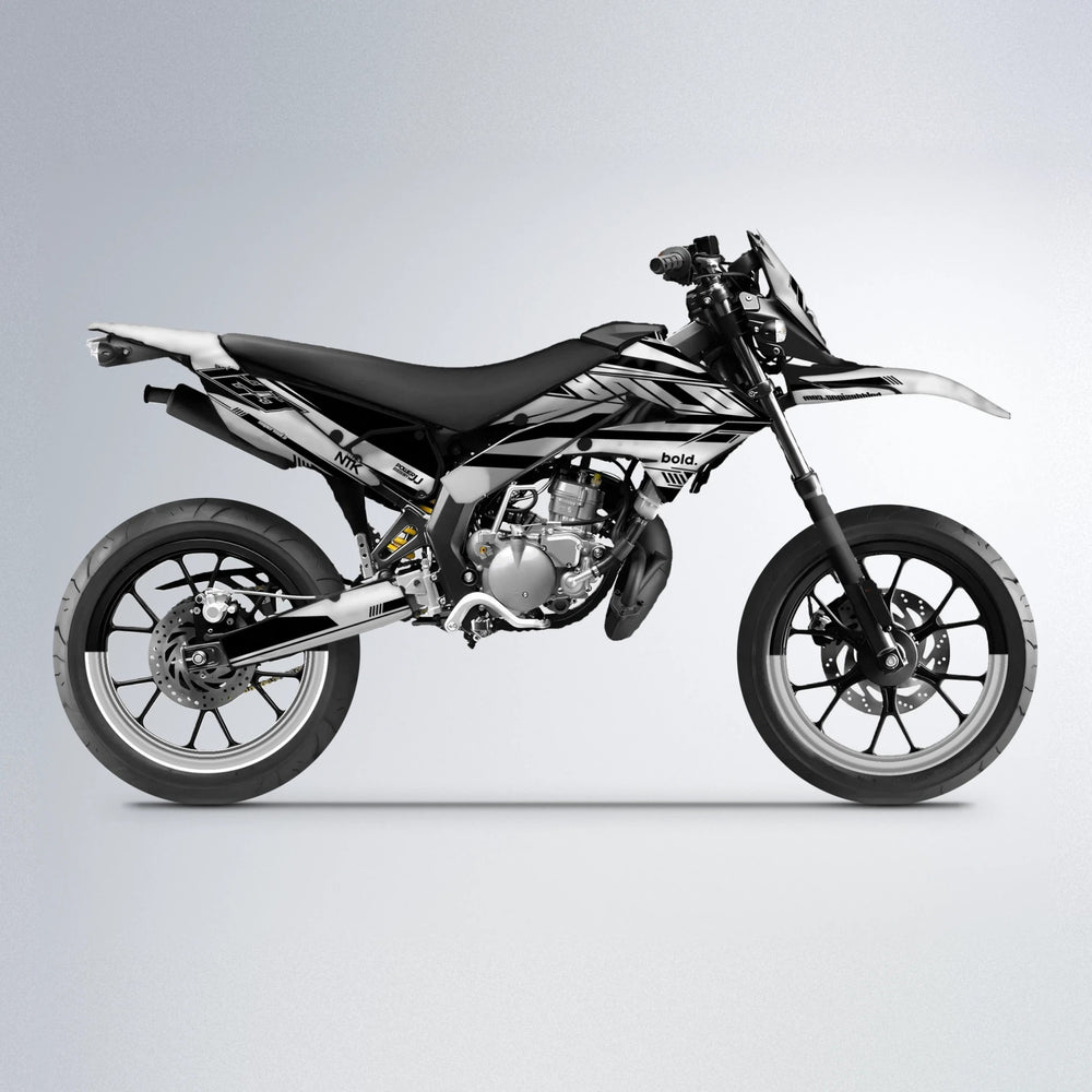 NTK V3 Derbi Senda supermoto graphics kit in White