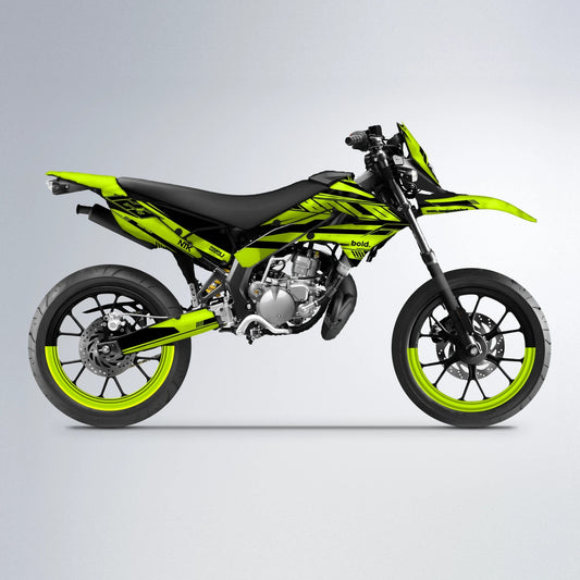 NTK V3 Derbi Senda supermoto graphics kit in Yellow