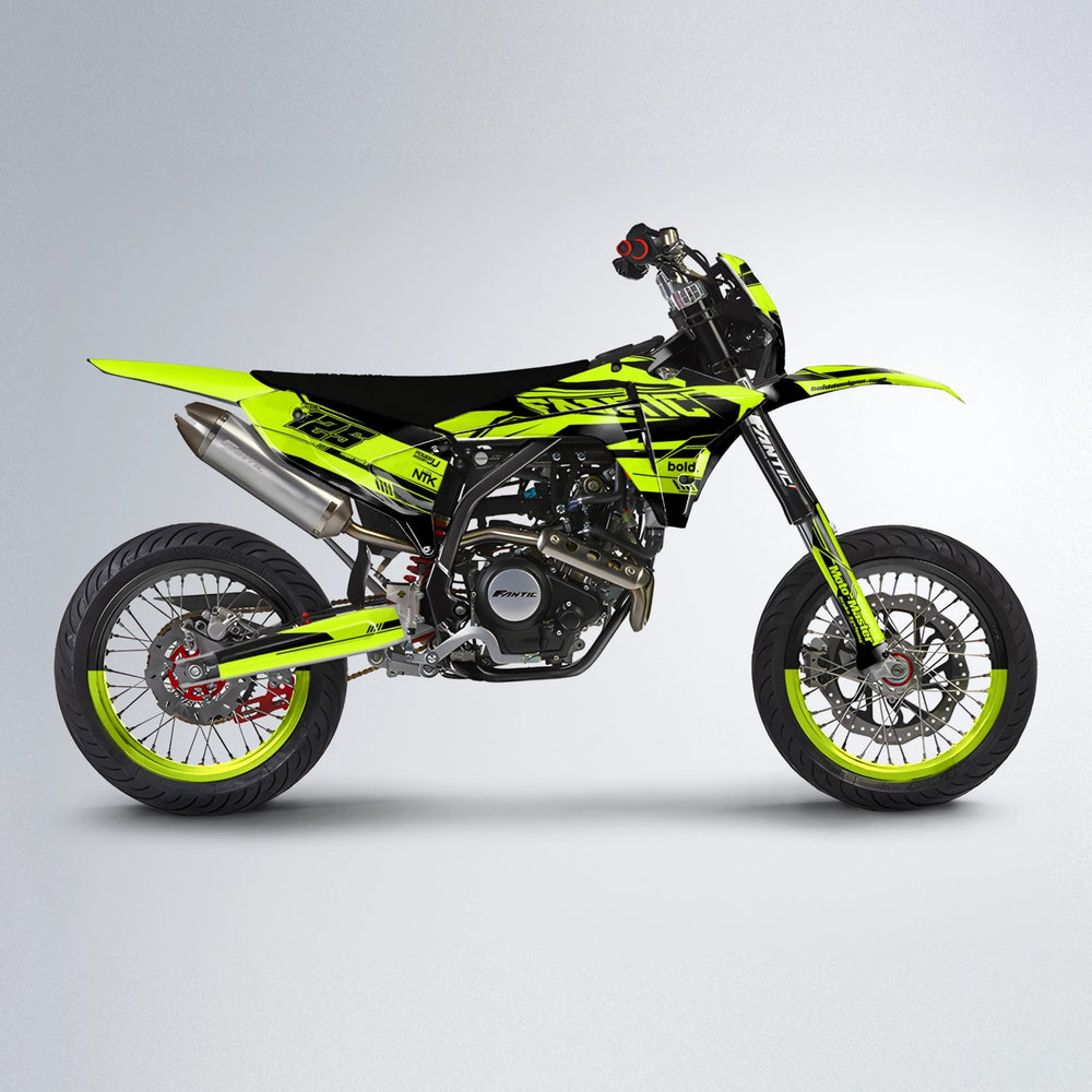 NTK V3 Fantic supermoto graphics kit in Custom Colour