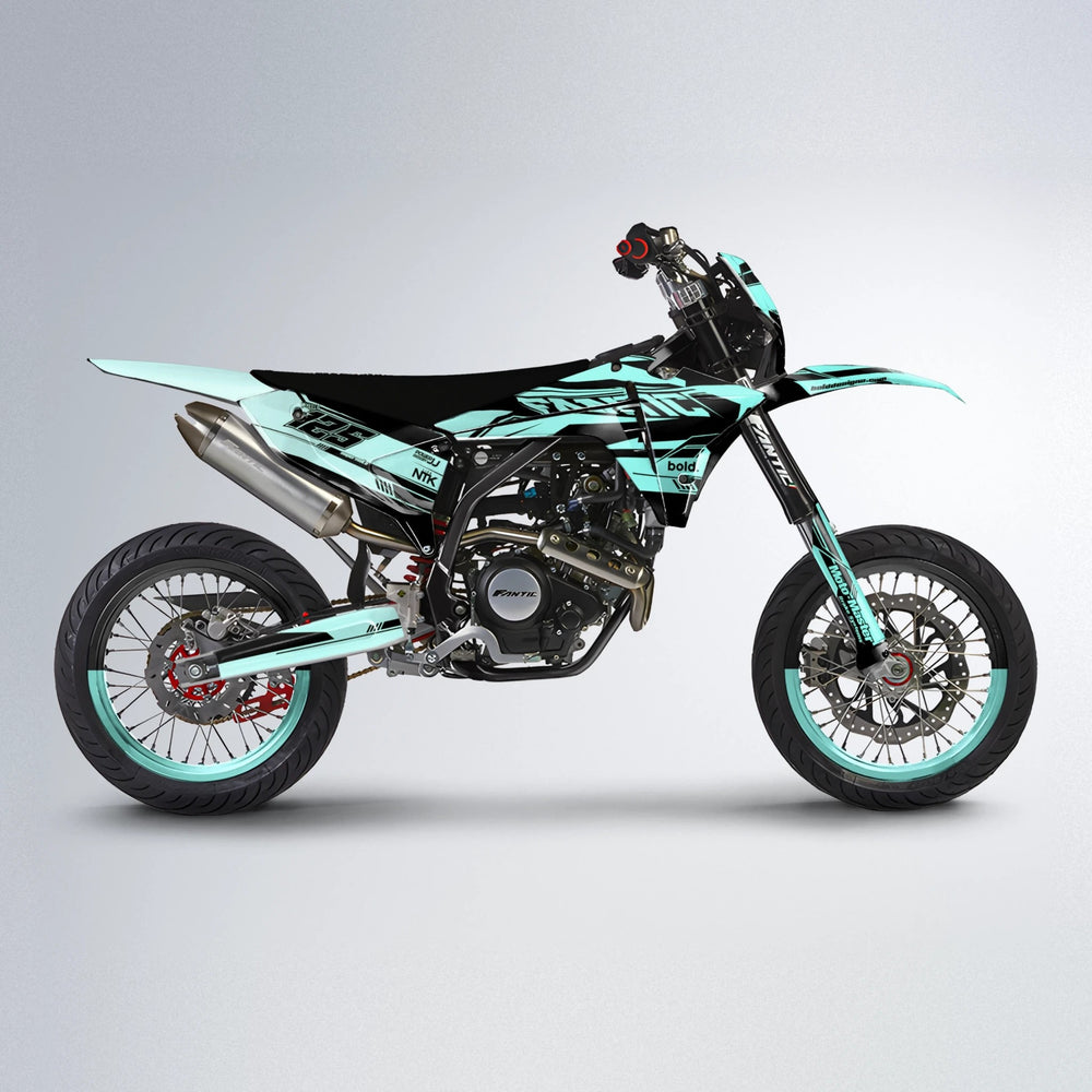 NTK V3 Fantic supermoto graphics kit in Mint