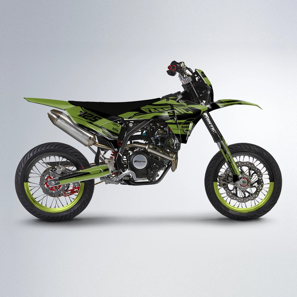 NTK V3 Fantic supermoto graphics kit in Olive