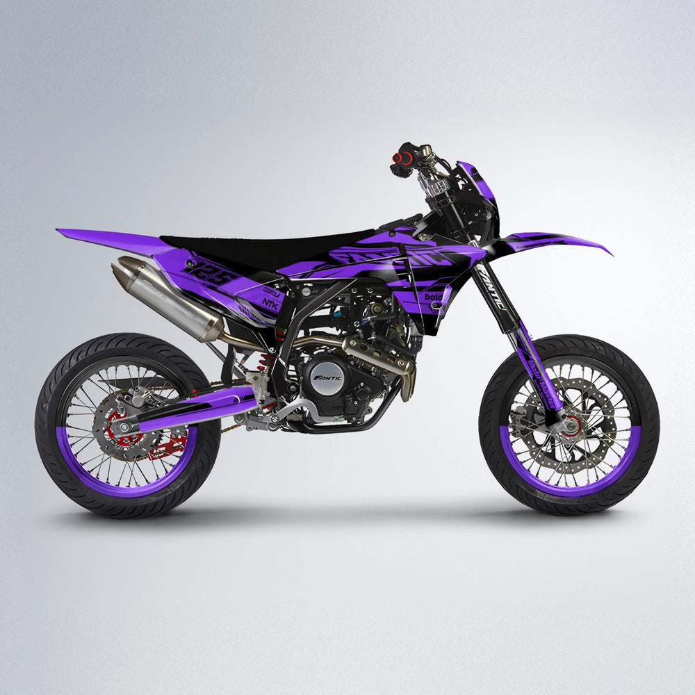 NTK V3 Fantic supermoto graphics kit in Purple