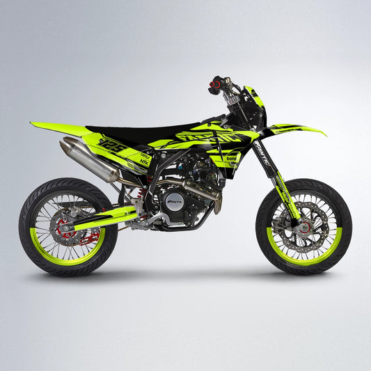 NTK V3 Fantic supermoto graphics kit in Yellow