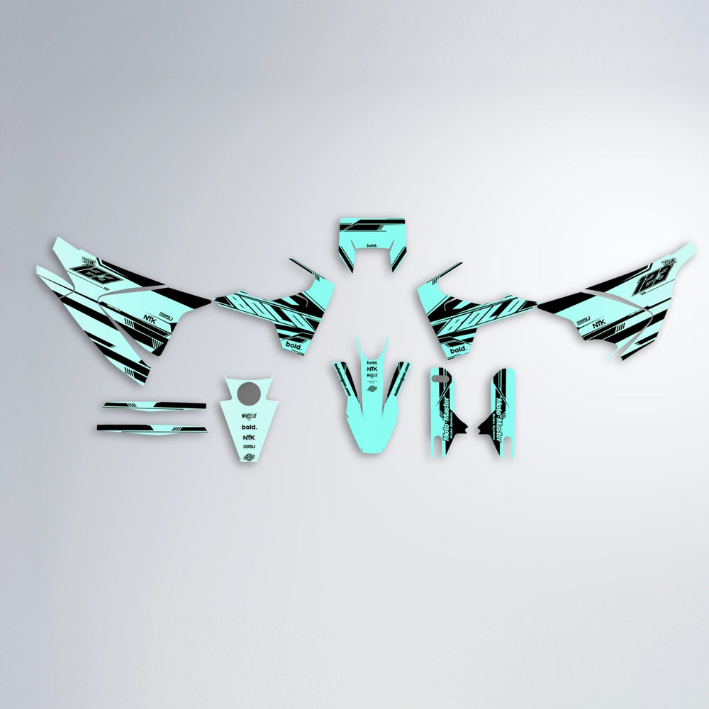 NTK V3 Husqvarna 701 graphics kit parts layout in Mint