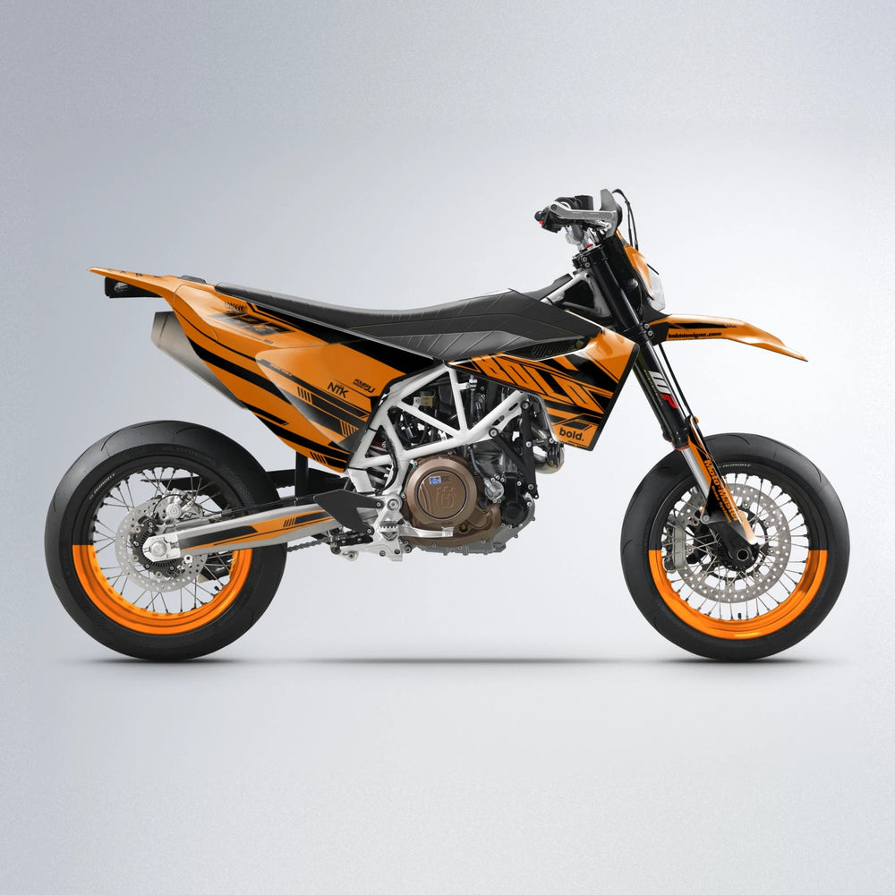 NTK V3 Husqvarna 701 supermoto graphics kit in Orange