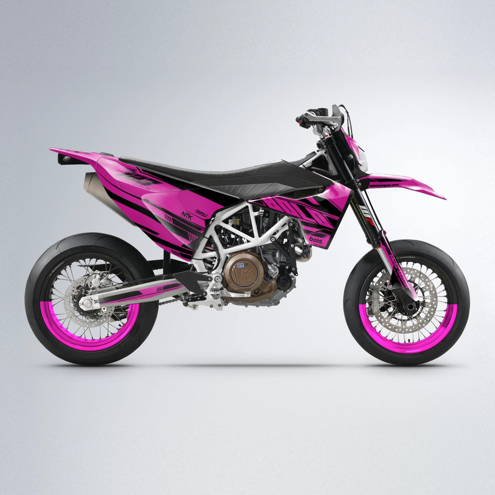 NTK V3 Husqvarna 701 supermoto graphics kit in Pink