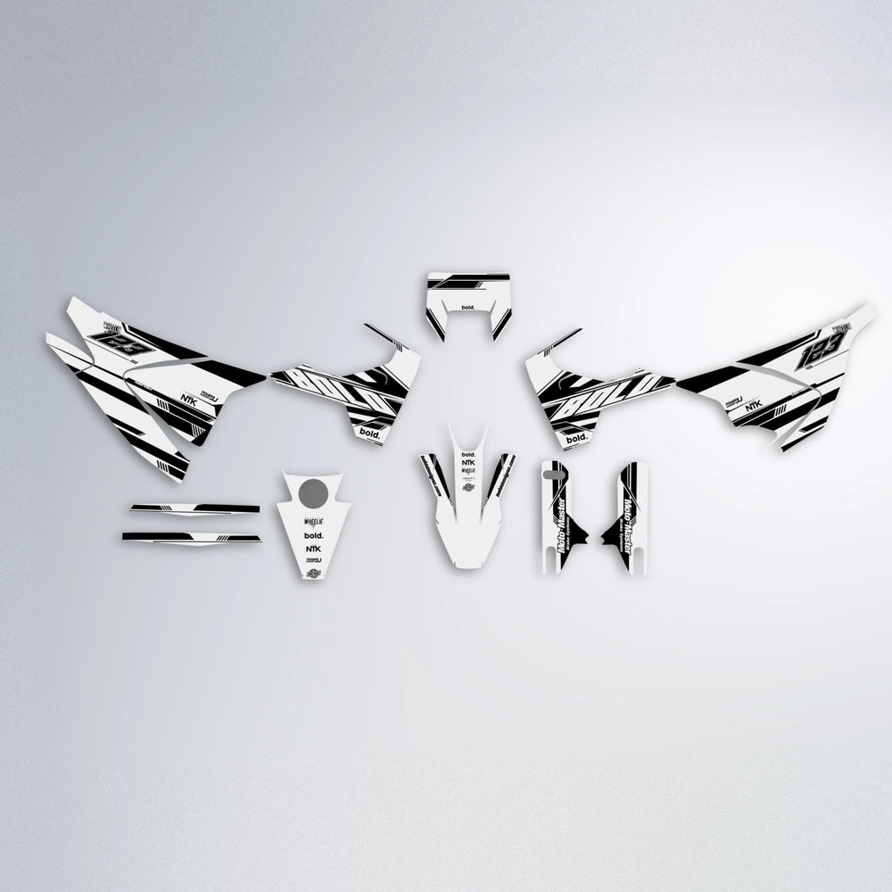 NTK V3 Husqvarna 701 graphics kit parts layout in White