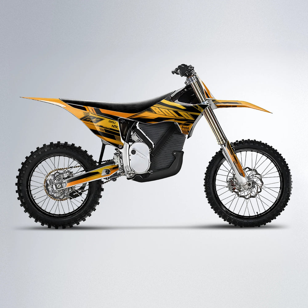 NTK V3 Stark Varg MX motocross graphics kit in Orange & Yellow