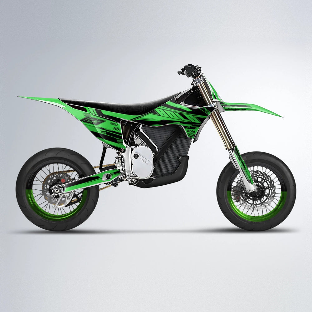 NTK V3 Stark Varg SM supermoto graphics kit in Green
