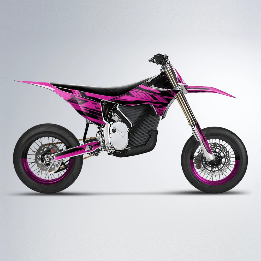 NTK V3 Stark Varg SM supermoto graphics kit in Pink