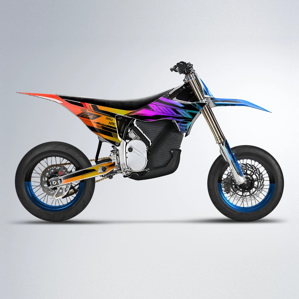 NTK V3 Stark Varg SM supermoto graphics kit in Sunset Fade