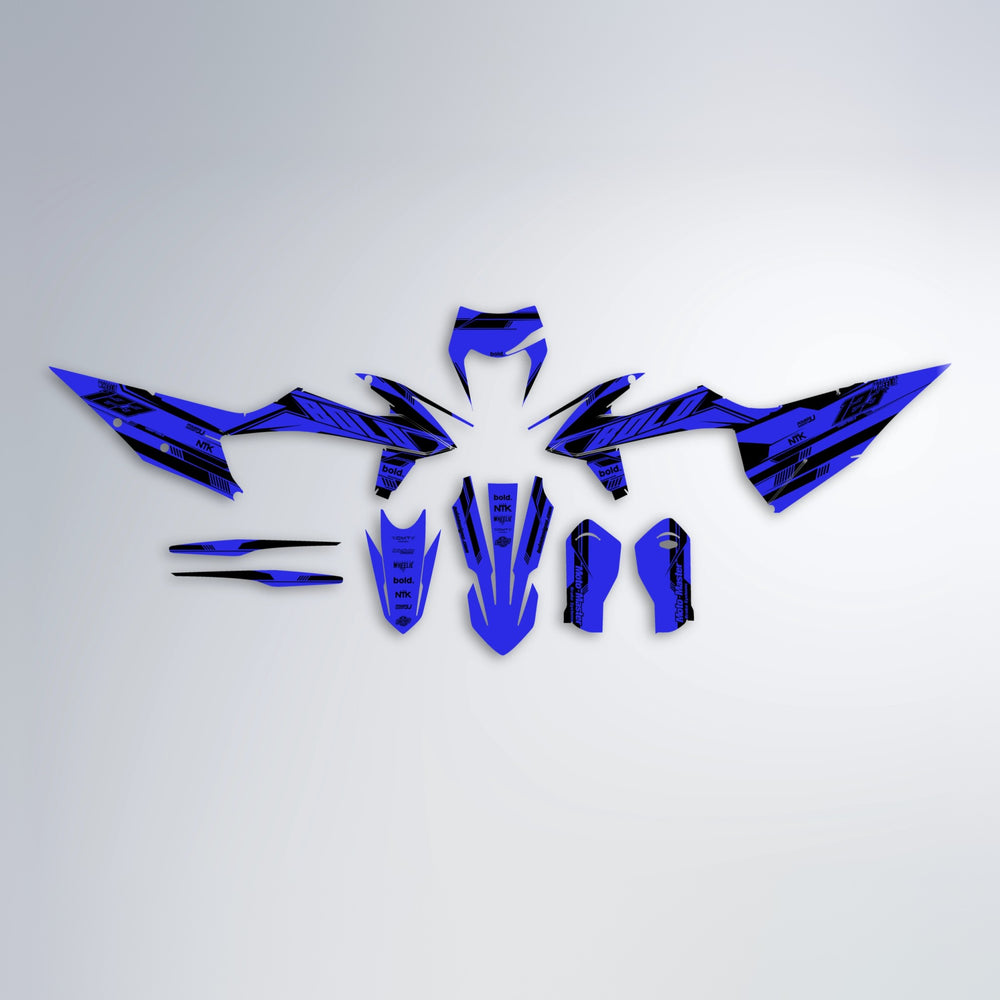 NTK V3 graphics kit parts layout in Blue