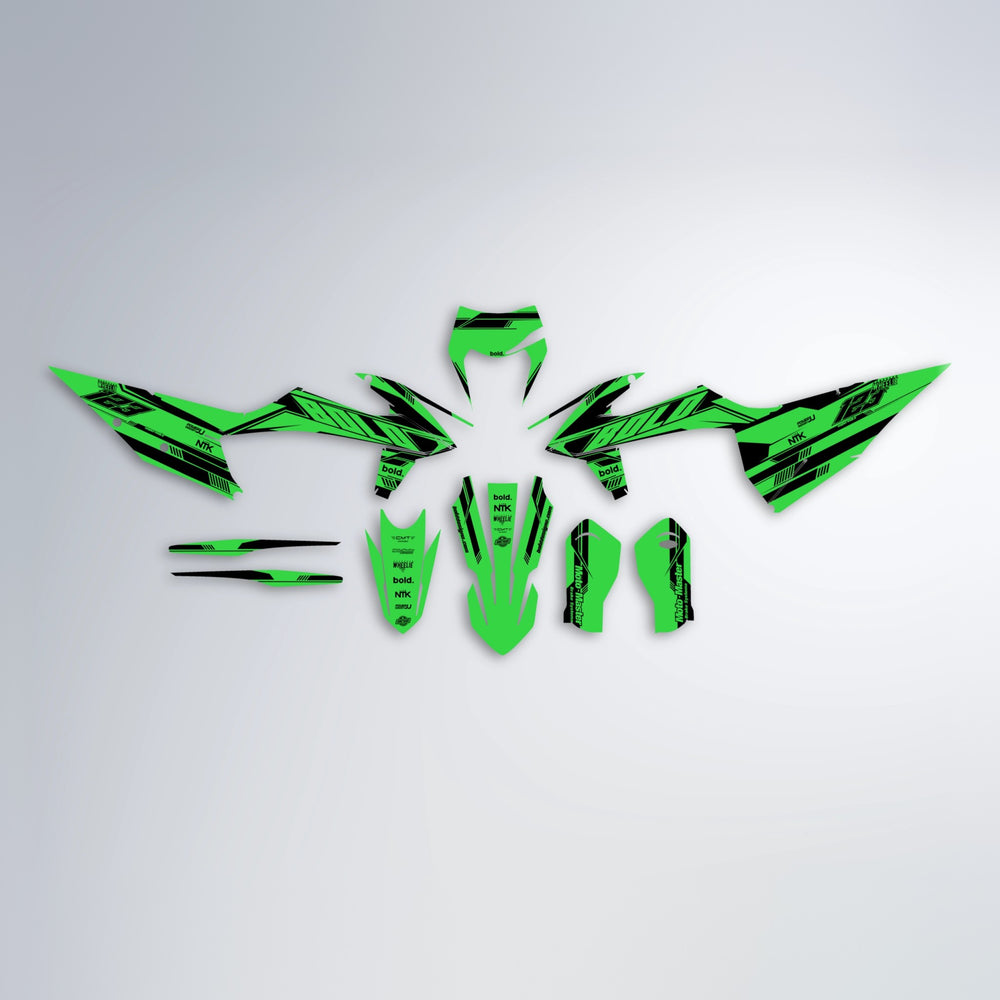 NTK V3 graphics kit parts layout in Green