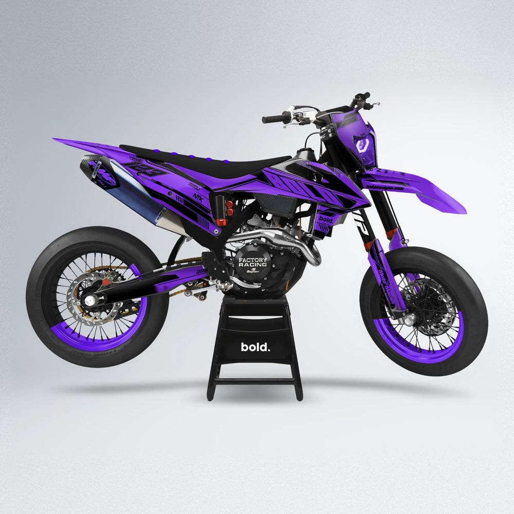 NTK V3 supermoto graphics kit in Purple