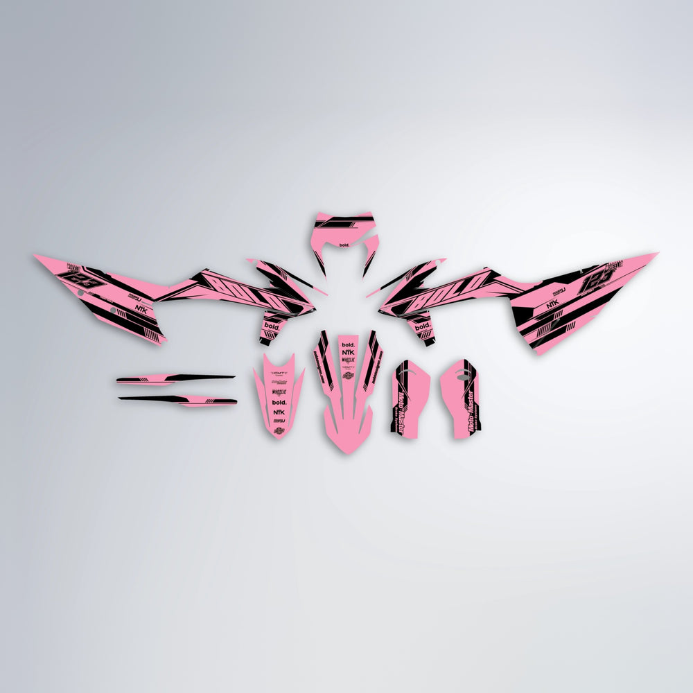 NTK V3 graphics kit parts layout in Sakura Pink